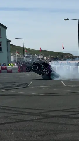 A post by @monsterenergy on TikTok caption: chat, what do you think of this drift wheelie? 😵‍💫 @liamdoran  #MonsterEnergy #Drift #Wheelie #Motorsport 