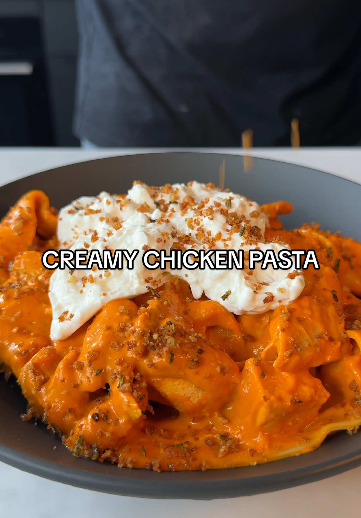 A post by @samseats on TikTok caption: Creamy Chicken Pasta 🍝  Creating the perfect pasta dish using the Specially Selected range from @Aldi UK. The ultimate comfort food 🔥 #aldiuk #pasta #cooking #asmr 