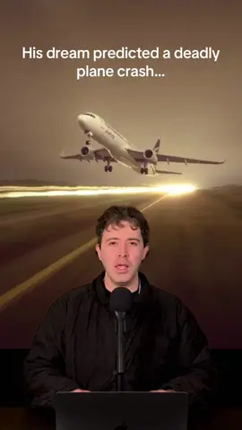 A post by @realwillgardner on TikTok caption: His dream predicted a deadly plane crash…#scary #creepy #scarystories #intuition #psychic #clairvoyance #tarot #truecrime #fyp #fypシ 