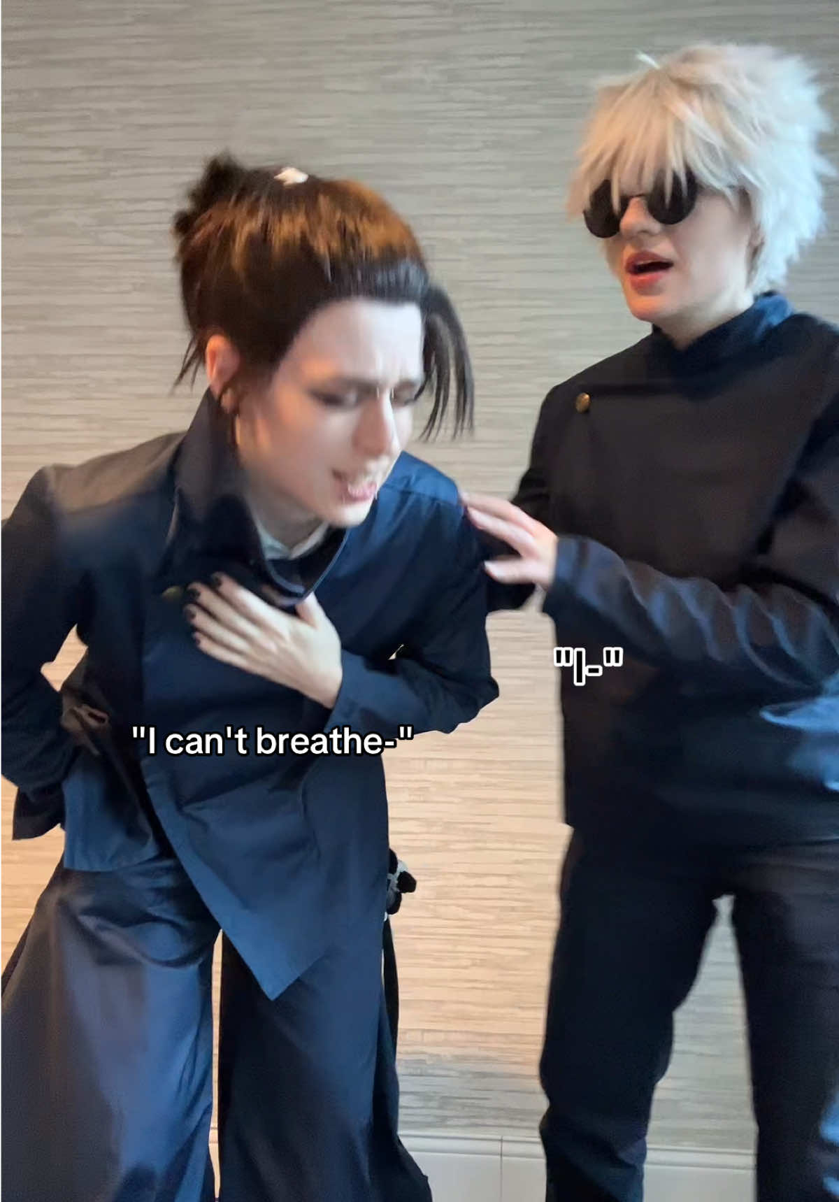 A post by @jijnnicosplay on TikTok caption: happy pride month from my favorite homosexuals ✨ • @a bird is Geto I am Gojo! • #satosugucosplay #satosugu #satosugubrainrot #stag #gego #jjkseason2 #jjkhiddeninventory #jjkcosplay #jjkcosplayer #gojocosplay #getocosplay #getosugurucosplay #gojosatorucosplay #satorugojocosplay #sugurugetocosplay 