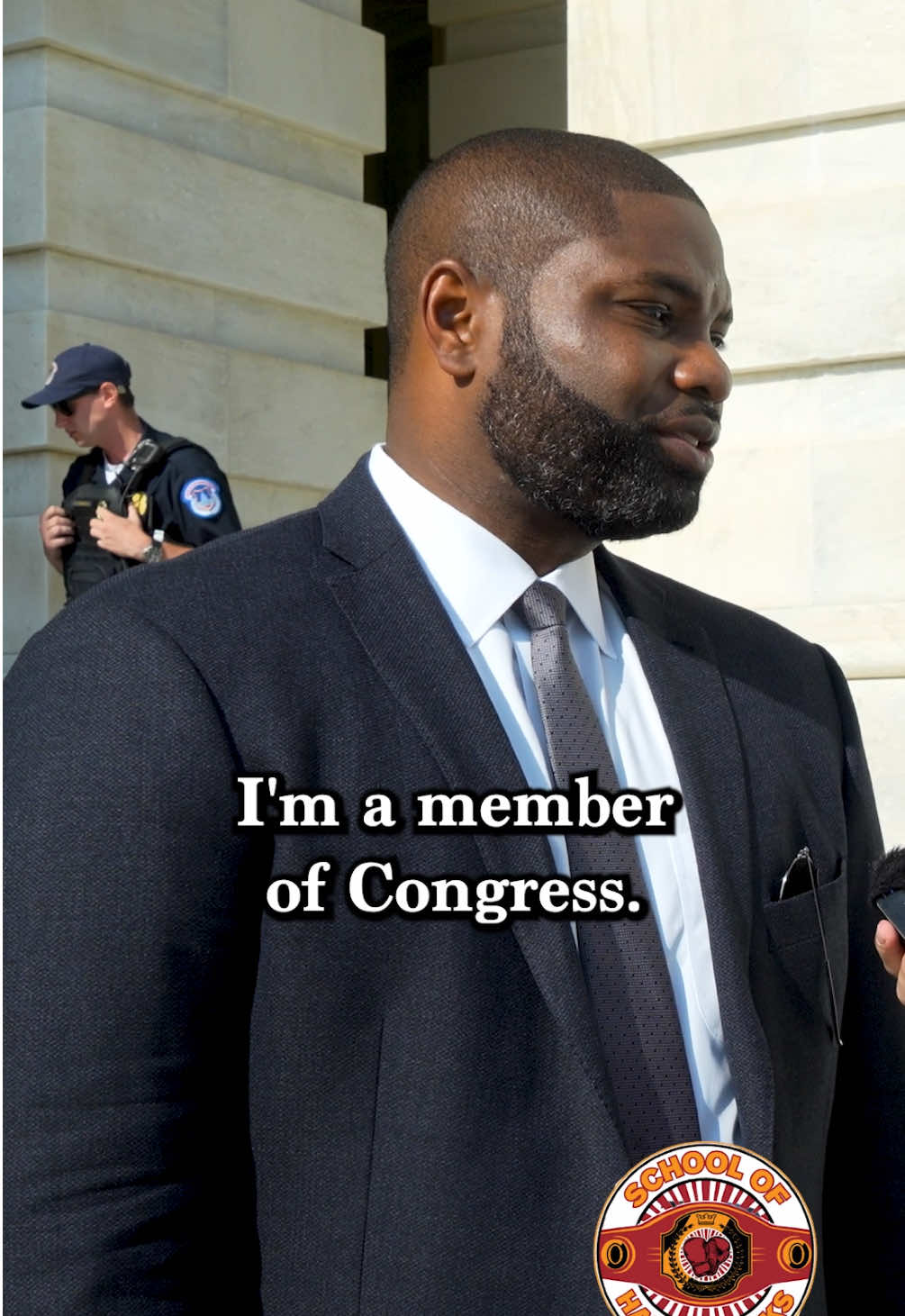 A post by @theschoolofhardknocks on TikTok caption: He’s a member of CONGRESS 🤯 I interviewed Byron Donalds in Washington D.C. and I asked him if he’s seen power corrupt people and whether or not he’s seen people become rich after working in politics. I asked him what’s he’s learned from behind the closed doors as a member of congress and whether or not he cares what people think about him. Since he has a background in finance I asked him for an economic truth most politicians don’t want to admit. Lastly, I asked him if he believes in God and why. #wealth #entrepreneur #financialfreedom #motivation 