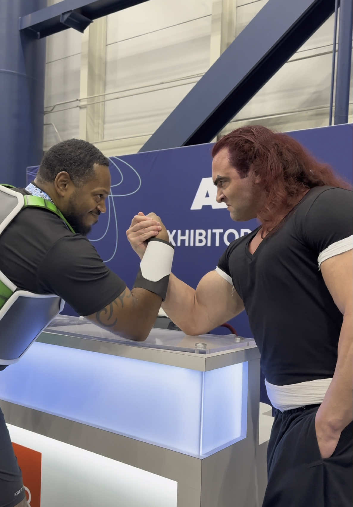 A post by @theloganchitwood on TikTok caption: Yujiro arm wrestles saiyans 👹 #yujirohanma #saiyans 