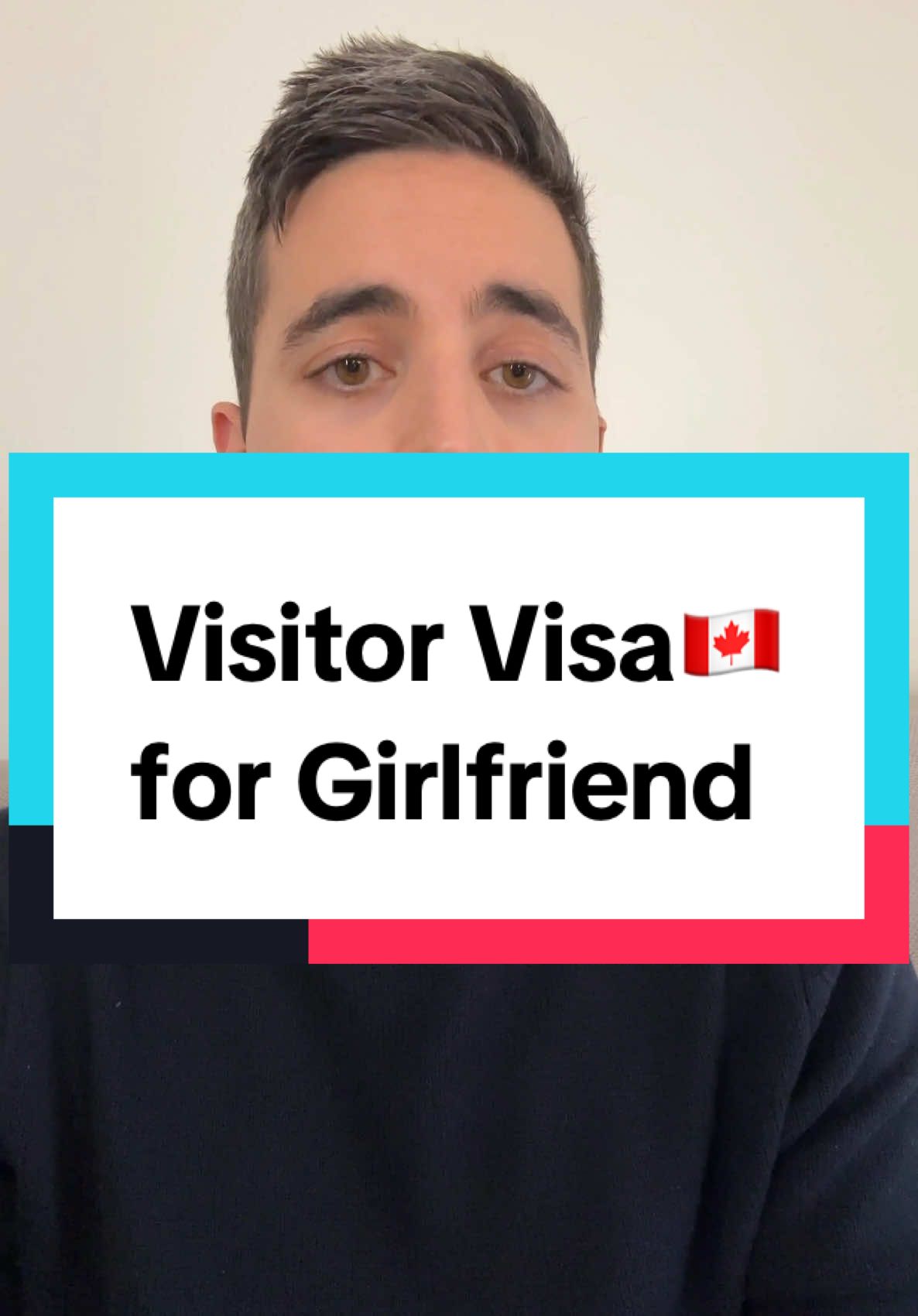 A post by @canadianimmlawyer on TikTok caption: Replying to @car Inviting your girlfriend to Canada on a visitor visa. #visitorvisa #canadianimmigration #visitcanada #spousevisa 