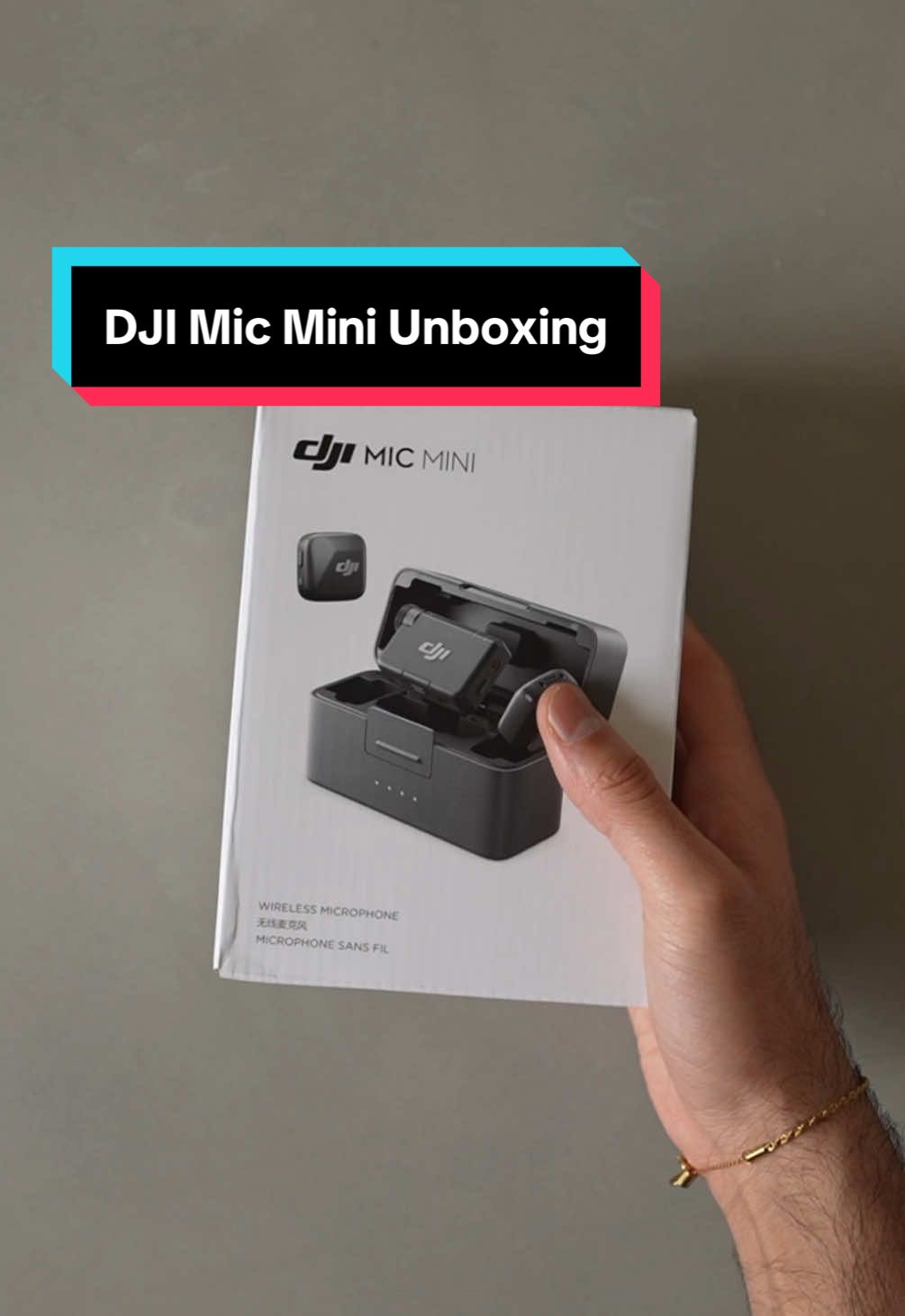 A post by @anantchoxi on TikTok caption: Huge shoutout to @DJI Official for sending over the Mic Mini’s for me to try! Love how these work so well as a plug and play audio option. Can’t wait to add them into my workflow! #dji #djimicmini #djimicminiunboxing 