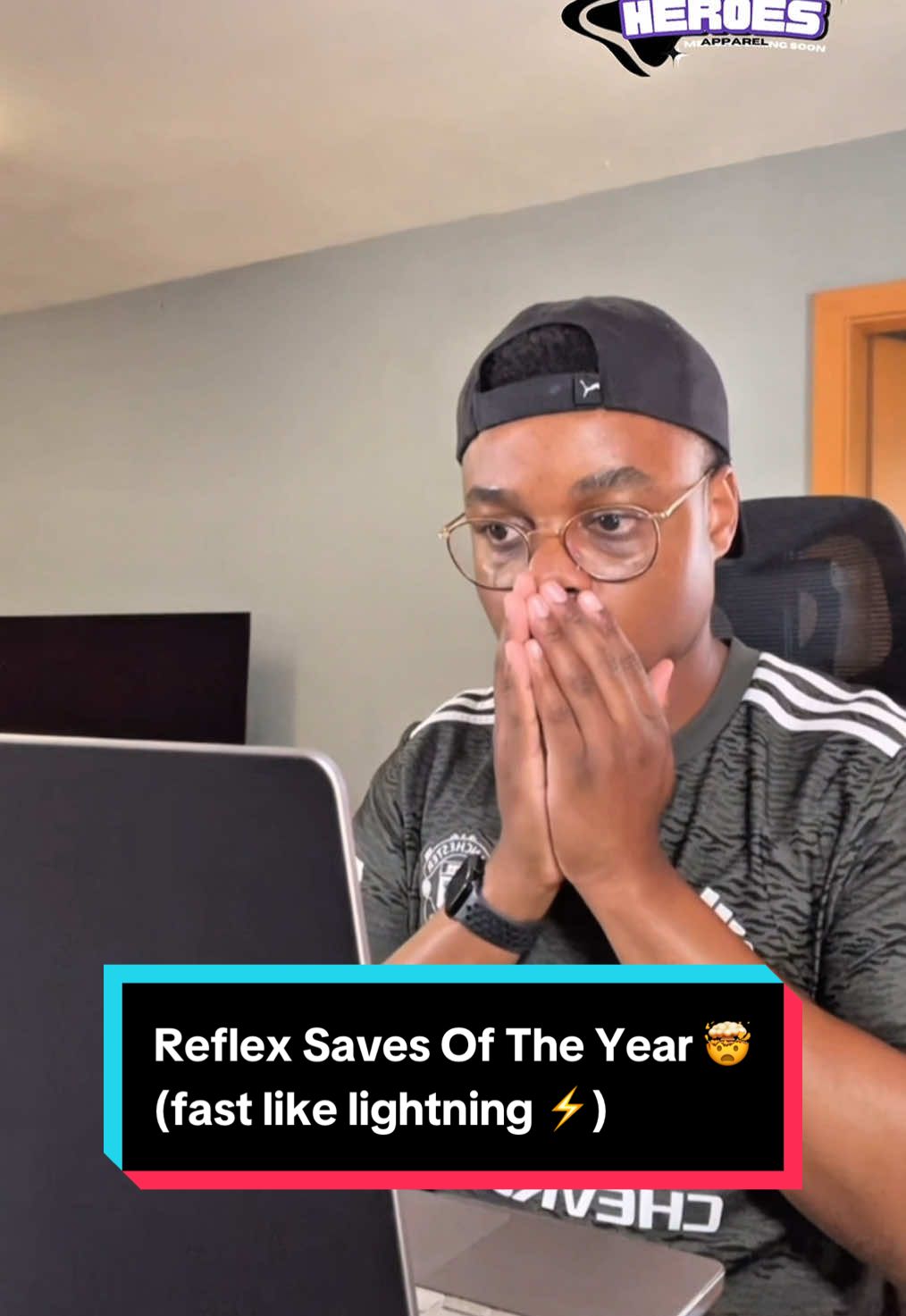 A post by @superherointraining on TikTok caption: Reflex Saves Of The Year 🤯 (fast like lightning ⚡️) #how #fyp #atevthing #luck 