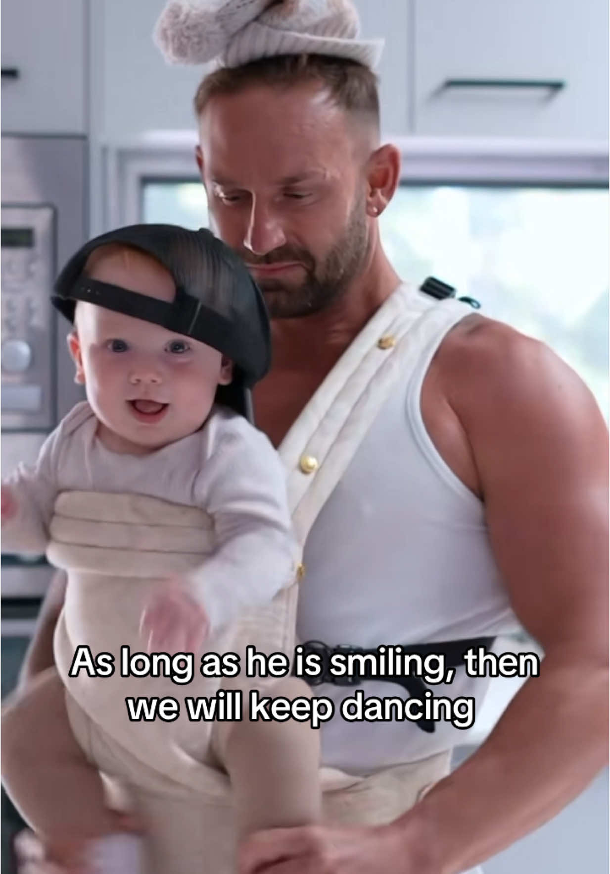 A post by @joelbushby on TikTok caption: Life lately 💙 As long as he’s enjoying himself, we’ll keep on dancing. 🕺🏻 These little moments with my boy are pure gold. #DadLife  #KeepDancing #ProudDad #GoldMoments 