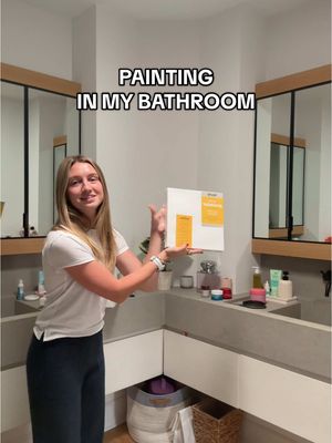 A post by @annaxsitar on TikTok caption: okay taking votes now for our painting extravaganza 🥲💛🫶 bathroom refresh with swimmers or surfers or swimwear or something completely different or HANG SOMETHING ELSE THERE I DONT KNOW