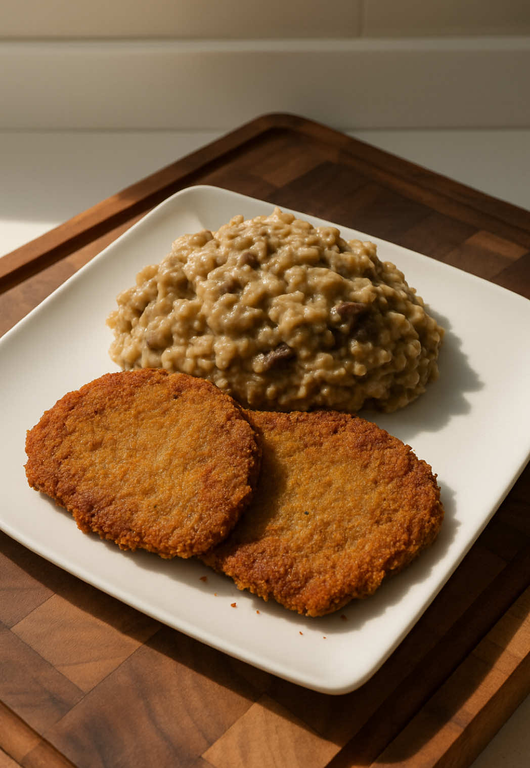 A post by @kulinaria.recetas on TikTok caption: 🍄‍🟫Que placer acompañar MILANESAS con platos de invierno, hoy toco con RISOTTO DE HONGOS. 👉🏻INGREDIENTES para 6 personas: -1kg de carne para milanesas, yo use peceto. -4 huevos. -leche. -mostaza, ajo, perejil. -2/3 bandejitas de hongos. Yo use champiñones y portobellos de @Hongos del Pilar . -1 cebolla. -2 cebollitas de verdeo la parte blanca. -2 dientes de ajo. -100ml de vino blanco. -360g de arroz, yo use doble carolina que es el que tenia en casa y queda excelente. Pueden usar sino carnaroli o arborio. -1,2lt de caldo aprox. -puñado de hongos de pino hidratados en agua hirviendo, opcional. -50g de manteca. -queso rallado. -mostaza. -1c de azúcar. 🤤Quedo tremendo y la pasamos de perlas. Lo prueban y después me cuentan. Atte: Kuli✨. . . . . . #recetasfaciles #cena #risotto #milanesa 