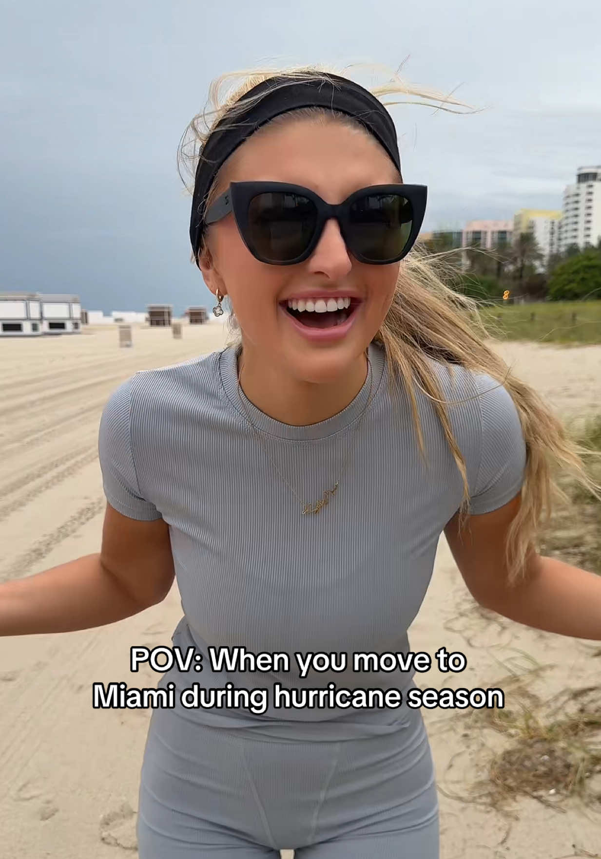 A post by @sallyyyyhakin on TikTok caption: Great first impression of Miami😂 #miami #rainyday #realitycheck #livingmybestlife 