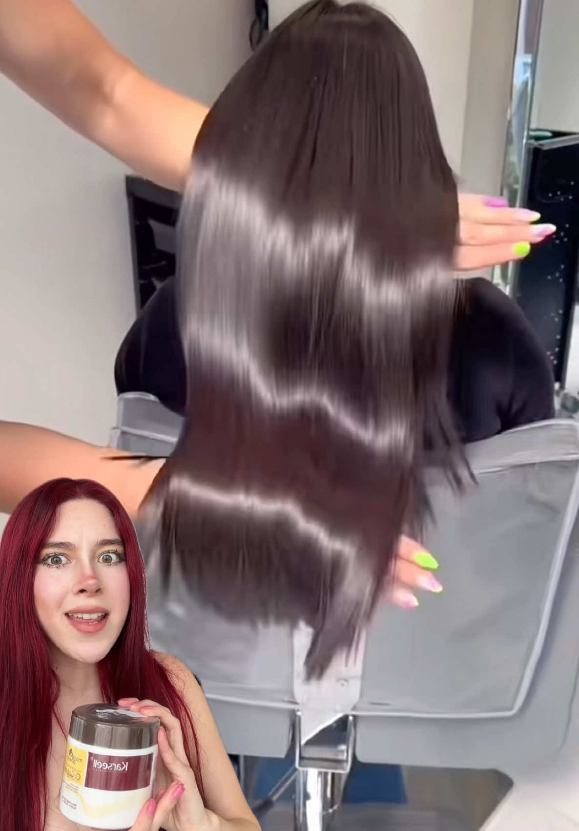 A post by @dafnezzuniga on TikTok caption: Probando la mascarilla más viral de TikTok para el cabello 😯 #hair #tiktokviral #beauty 