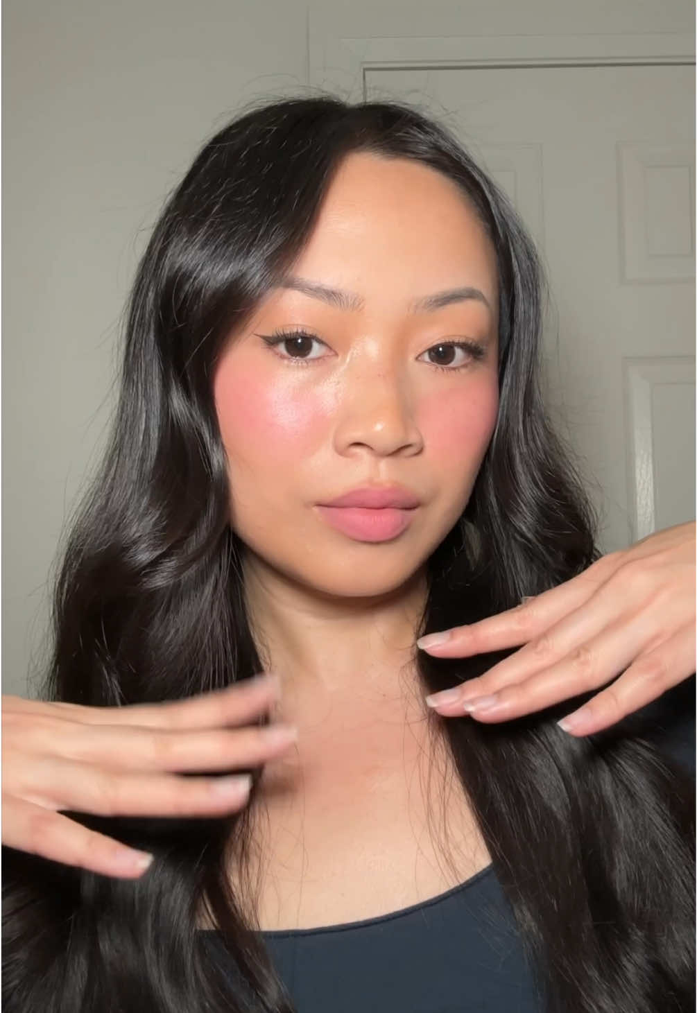 A post by @nailsbyalsn on TikTok caption: pink blushhh moment 🦢🎀 @dasique @dasique_usa  #swatch #dasique #kbeauty #gifted 