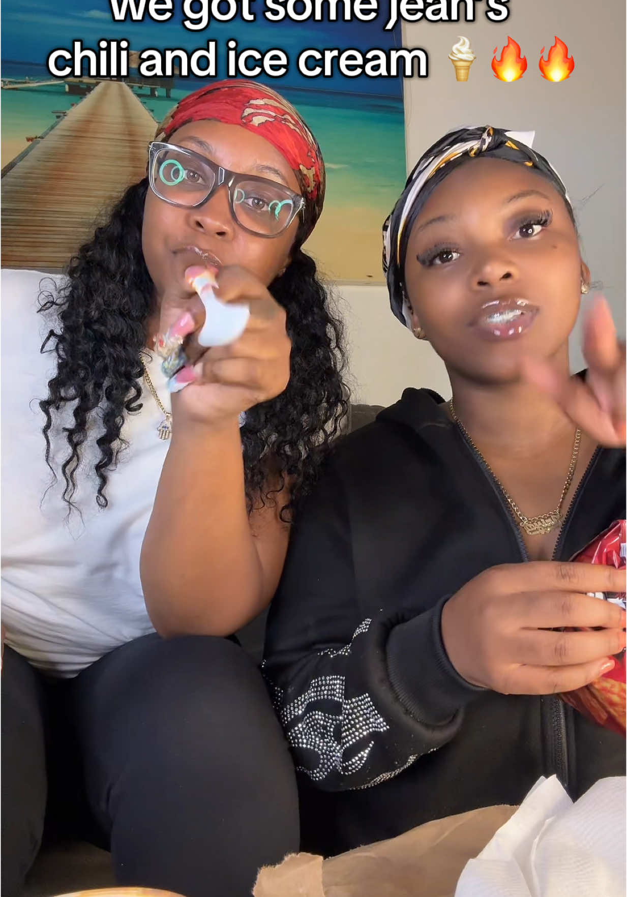 A post by @aushyyyyy on TikTok caption: in the hood where it’s all good 🔥 #jeans #icecream #fyp #review #foodie #foryoupage❤️❤️  #viral #niya #foryoupage 
