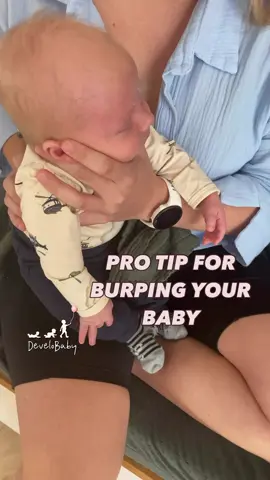 A post by @develobaby on TikTok caption: Have you tried this way of burping your baby? For many babies, it’s much more effective to burp them like this rather than positioning them over mom or dad’s shoulders. In this position, the stomach is slightly compressed, which helps the air come up. This technique is great for all babies but particularly useful for those who tend to arch or when it takes a long time to get a burp out. I hope this helps some of you achieve a lot of successful burping! 😵🫧🫧 With love, Maria ♥️ Your BabyPT from Denmark 🇩🇰 . . . . #Babypt #paediatricpt #paediatricot #strongbaby #maternityleave #breastfeeding #newborn #babyexercise #nappychange #parenthack #momhack #csection #birthstory #kidspt #danish 