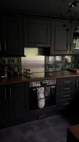 A post by @ccrystalx66 on TikTok caption: 🖤 #agirlwholoves #kitchen #gothickitchen #DIY #diykitchen 