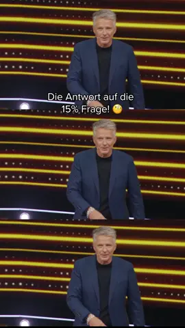 A post by @1prozentquiz on TikTok caption: Wer gehört zu den 15%? 🙋‍♀️ 👉 Das 1% Quiz - Wie clever ist Deutschland?" – jederzeit kostenlos streamen auf Joyn. #das1prozentquiz #whattowatch
