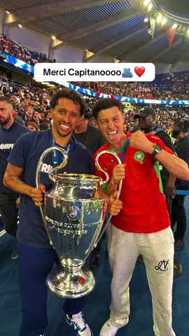 A post by @oussifooty on TikTok caption: Full circle moment @Marquinhosm5 ❤️🏆 #football #psg #UCL 