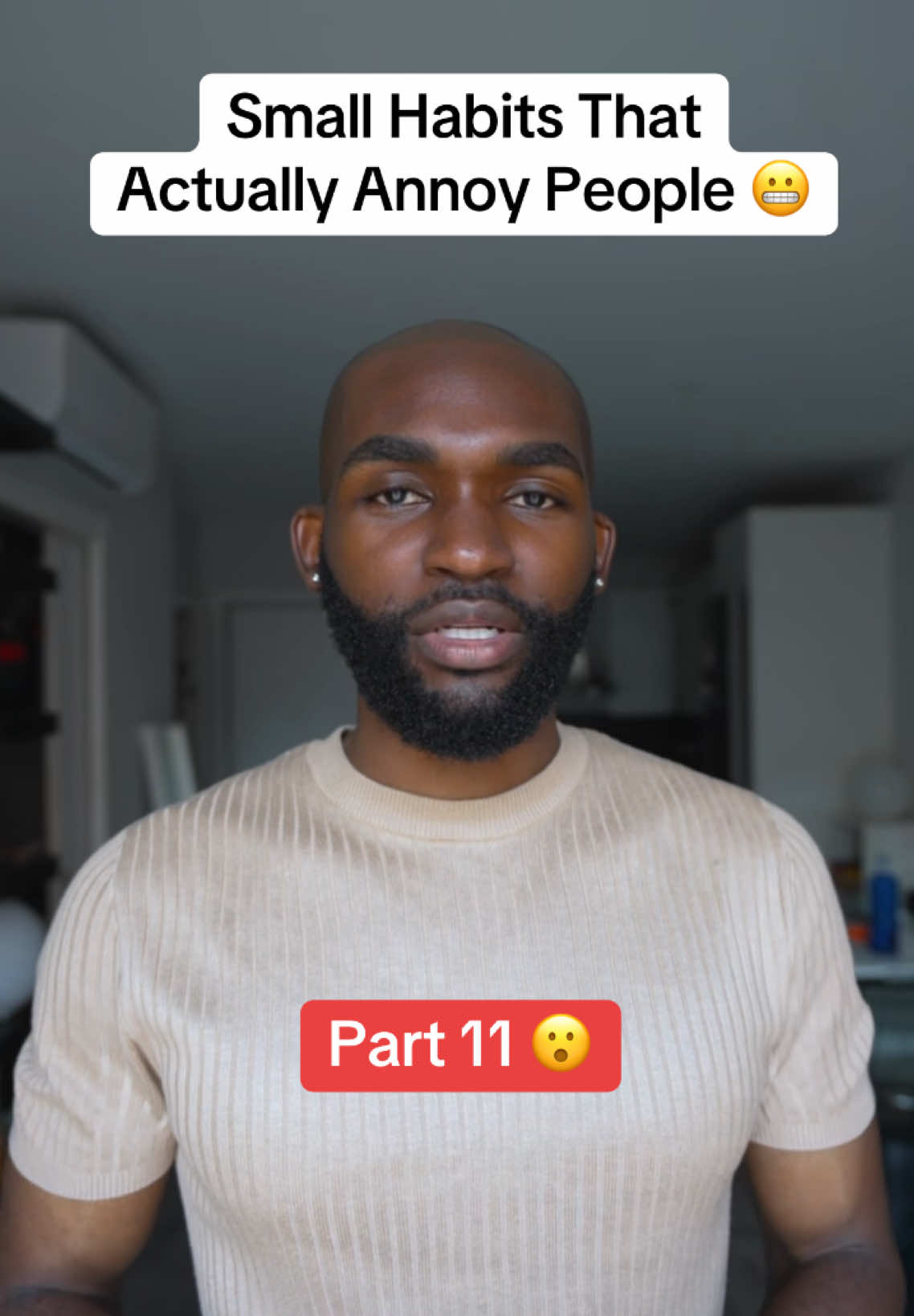 A post by @joshotusanya on TikTok caption: Small Habits That Actually Annoy People Part 11! 😬 (Thoughts?) #tiktoktaughtme #annoy  #makingfriends #joshosays