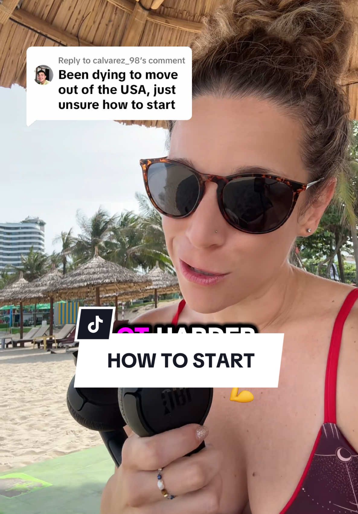 A post by @whereintheworldisnina on TikTok caption: Replying to @calvarez_98 how do you move abroad? How do you even start thinking about how to live abroad? It’s going to look different for everyone. There is no “right way to go.” You’ll need some money saved, you’ll need to figure out what type of work you can get, and then you’ll just need to GOOOOO!!!!! See my bio for tons of resources and information! #lifeabroad #liveabroad #moveabroad #workandtravel 