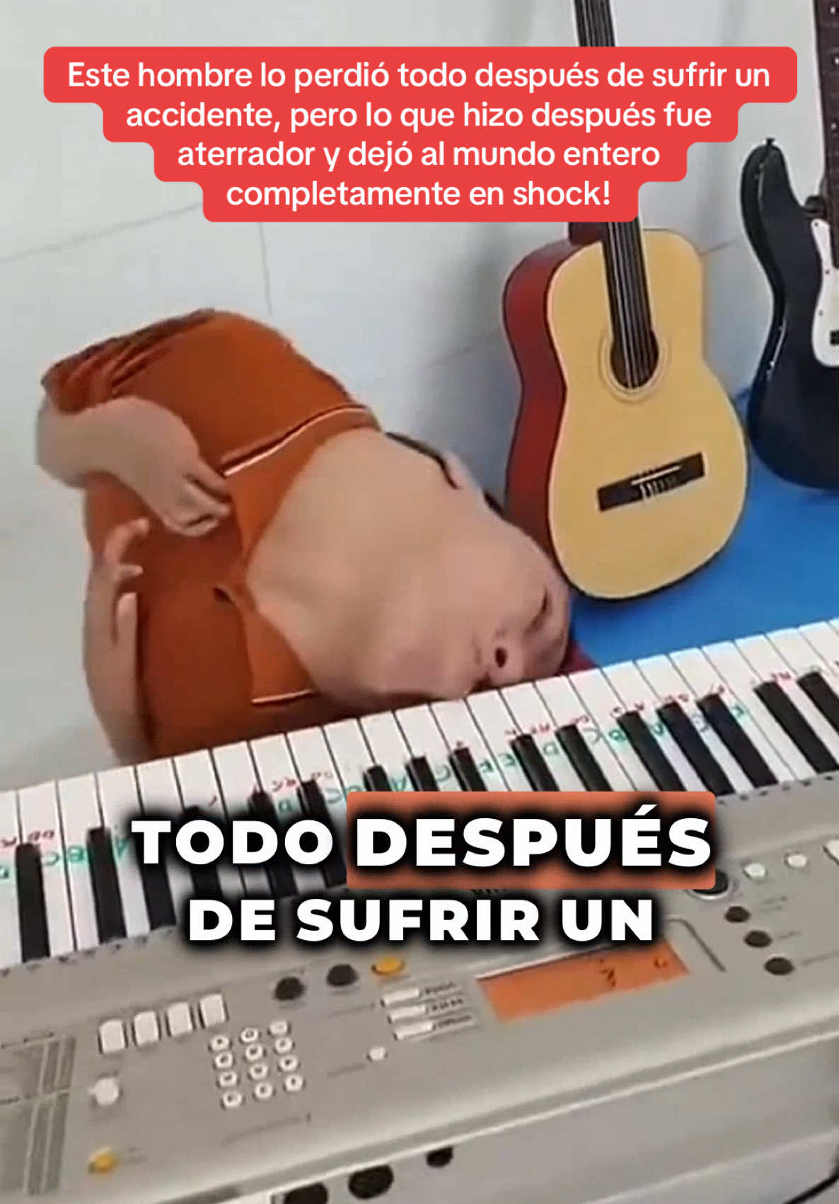 A post by @historia_real_estr on TikTok caption: Este hombre lo perdió todo después de sufrir un accidente, pero lo que hizo después fue aterrador y dejó al mundo entero completamente en shock! #historiasimpactantes #sorprendente #misterio #Sorpresa 