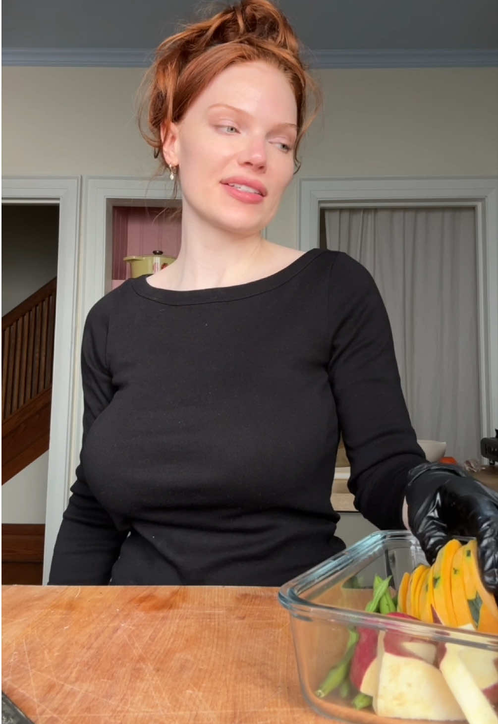 A post by @levi_coralynn on TikTok caption: making dinner & yapping 