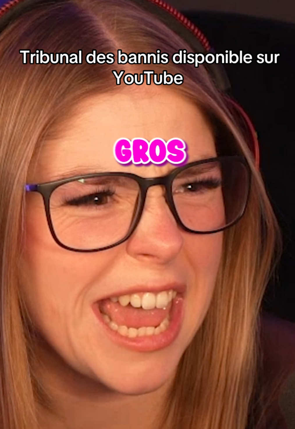 A post by @cocottee_ on TikTok caption: Va voir mon tribunal des bannis sur ma chaîne YouTube (lien en bio): JE PERDS FOI EN L’HUMANITÉ 🫠 #fyp #xyzbca #drole #funny #twitch 
