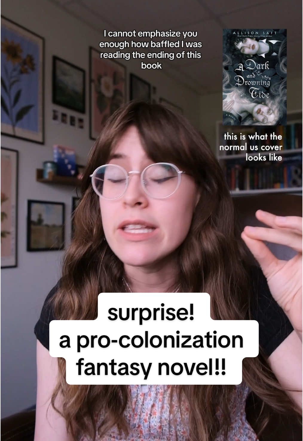 A post by @newlynova on TikTok caption: ending so bad it dragged me out of hiding. me when i’m pro-monarchy in 2025 😭😭😭 #fantasybooks #bookreviews #bookreview #newlynova 