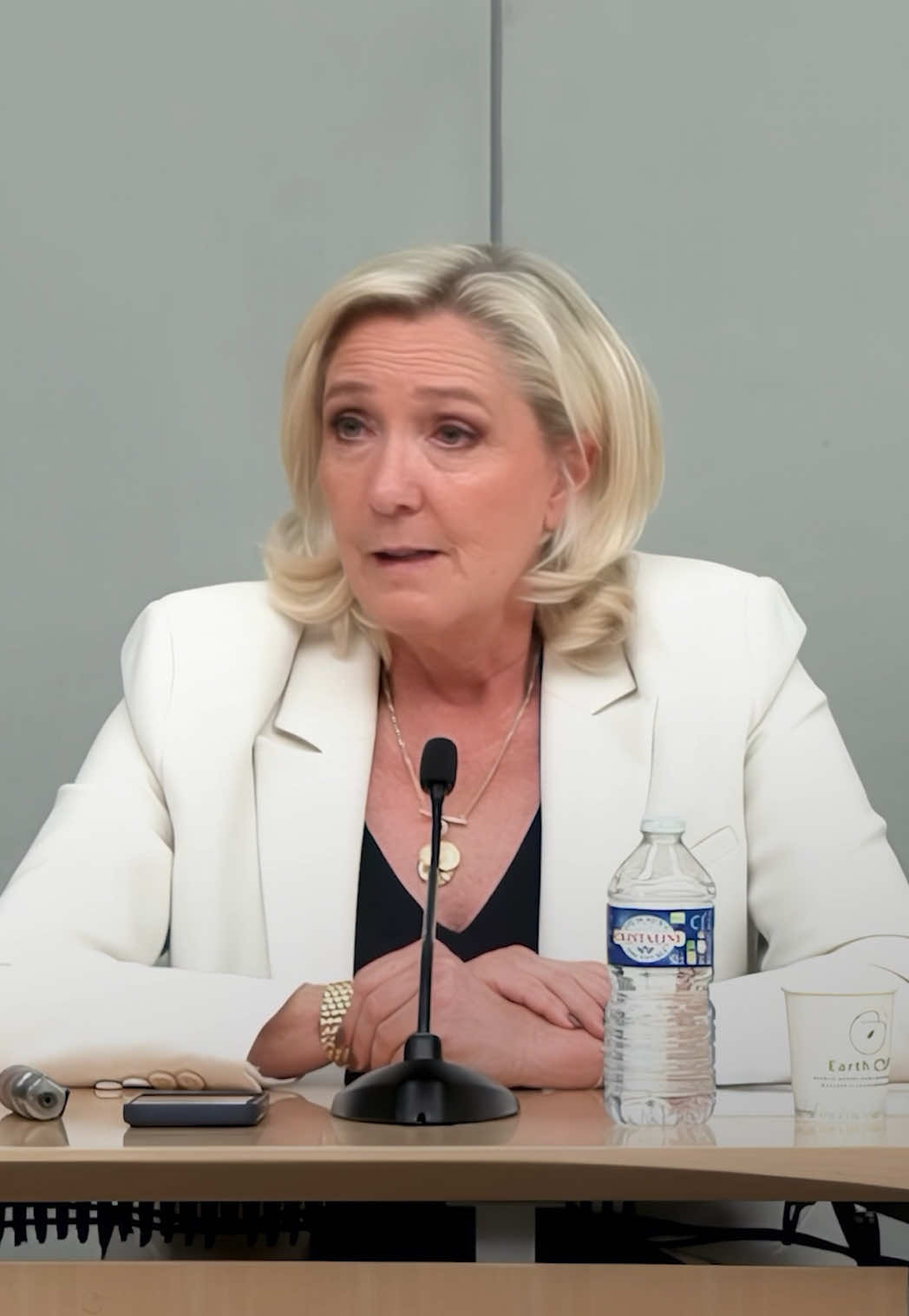 A post by @mlp.officiel on TikTok caption: Y’a plus un seul moment de la vie des Français où on est tranquille, où peut envisager les choses avec sérénité. Il ne faut pas s’habituer à ça.