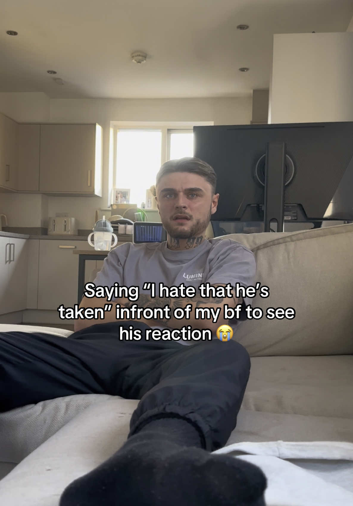 A post by @paulandmorgan0 on TikTok caption: Hehehe protective big head xx #foryou #viral 