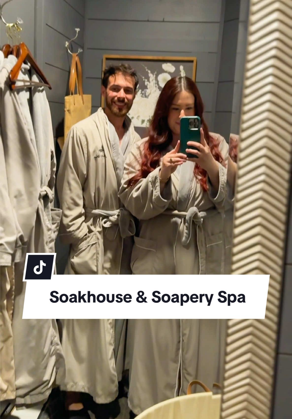 A post by @thecolorofourhome on TikTok caption: A dreamy 8th anniversary escape @The Soak House & Soapery 💆‍♀️🛁✨ We indulged in a 90-minute couples’ mineral soak in vintage jet tubs—pure relaxation—then transitioned into halotherapy bliss. The ultimate self-care date! Afterward, we wandered around Lake Guntersville, soaking in the views, exploring charming shops, and savoring some delicious local eats. #CouplesRetreat #SpaDay #thesoakhouseandsoapery #guntersville #guntersvillealabama @explorelakeguntersville 