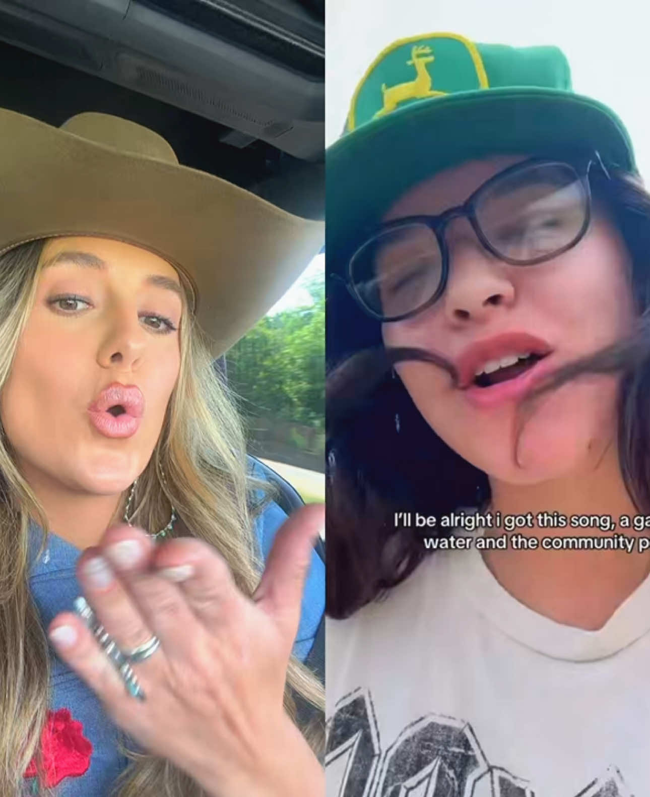 A post by @laineywilson on TikTok caption: #duet with @Belle Frantz #laineywilson #somewhereoverloredo 