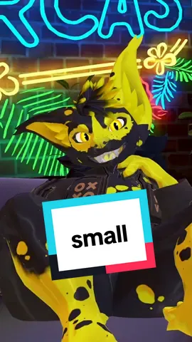A post by @pupperdavey on TikTok caption: anything below 7 inches is small btw 💪 #podcast #vrchat #relatable #makeafriend #comment #vrc #furry #furrymemes #vtuber #mascotas #relaxing 