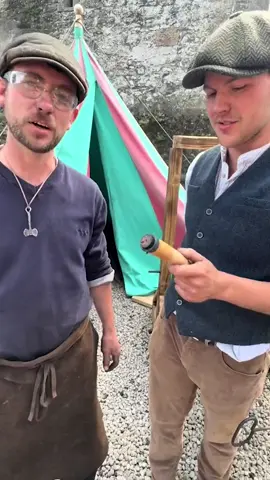 A post by @pintofplane on TikTok caption: The Boys Are Back In Town! #bunrattycastle #ireland #crafts #woodworking #blacksmith