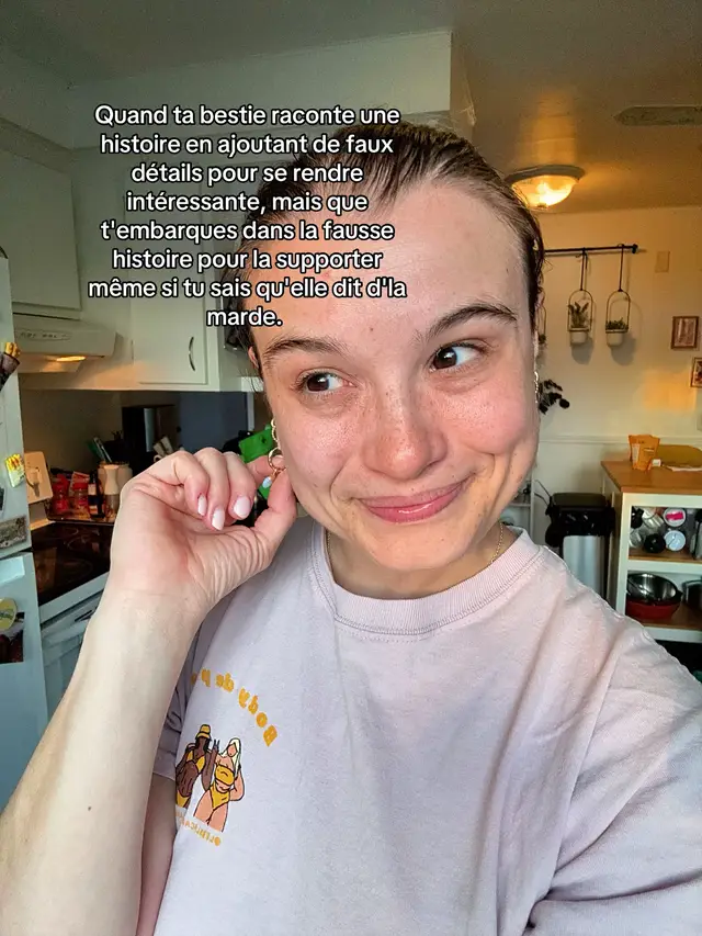 A post by @claudiemercier on TikTok caption: Got your back bestie. ❤️