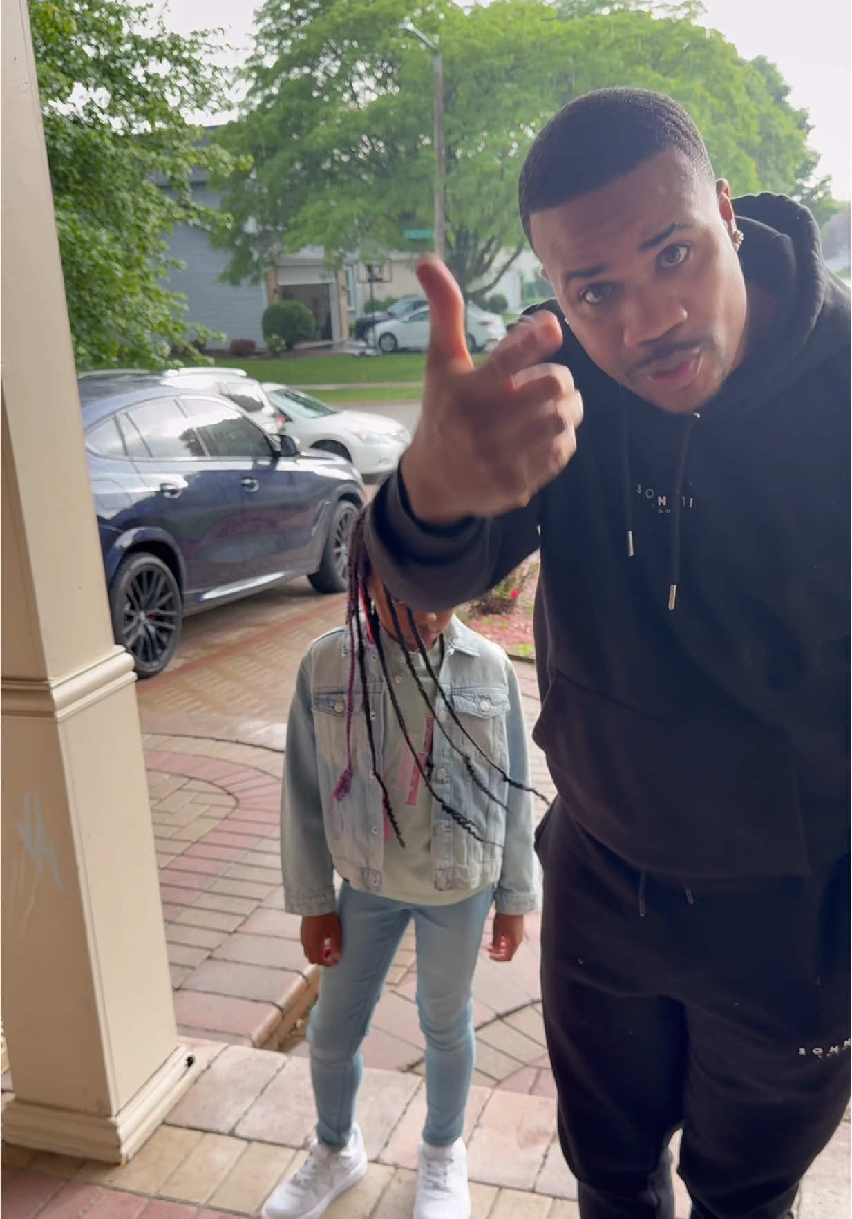 A post by @mojobrookzz on TikTok caption: When your baby mama let her boyfriend discipline yall kids 😂😂😂😂😂😂😂 #comedy #shaderoom #wshh @ambitiousthtiam @lay_brookzz @mojobodybagzz