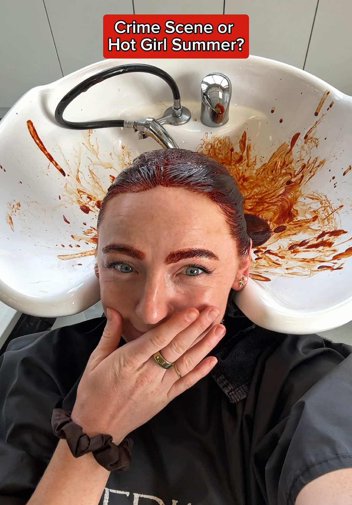 A post by @mollycarlson on TikTok caption: Obsessed with this colour 😍❤️🔥 #hair #hairtok 