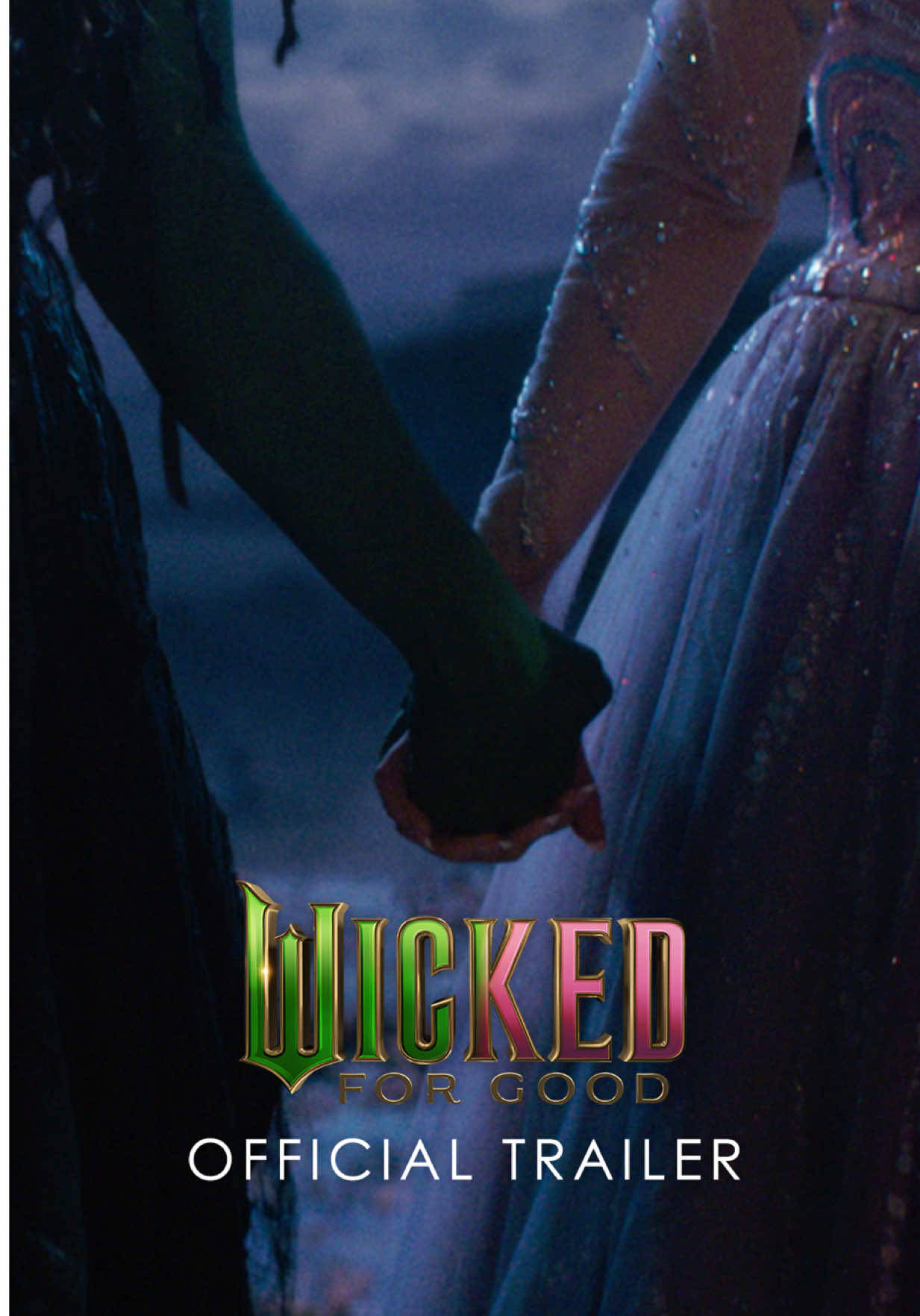 A post by @wickedmovie on TikTok caption: The epic conclusion comes to theaters this November. Watch the #WickedForGood trailer now  🧹🫧