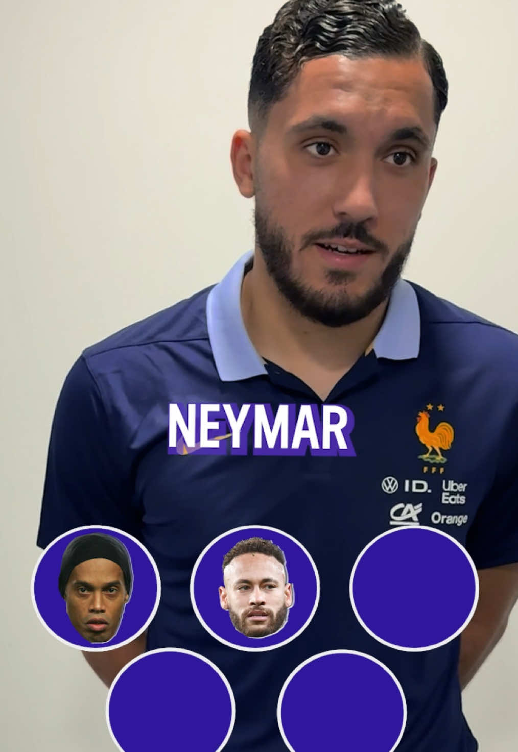 A post by @equipedefrance on TikTok caption: Top 5 dribblers in football history by @Rayan Cherki 🔥 #EquipeDeFrance #Cherki #Ranking #Football #Skills #SportsTikTok 
