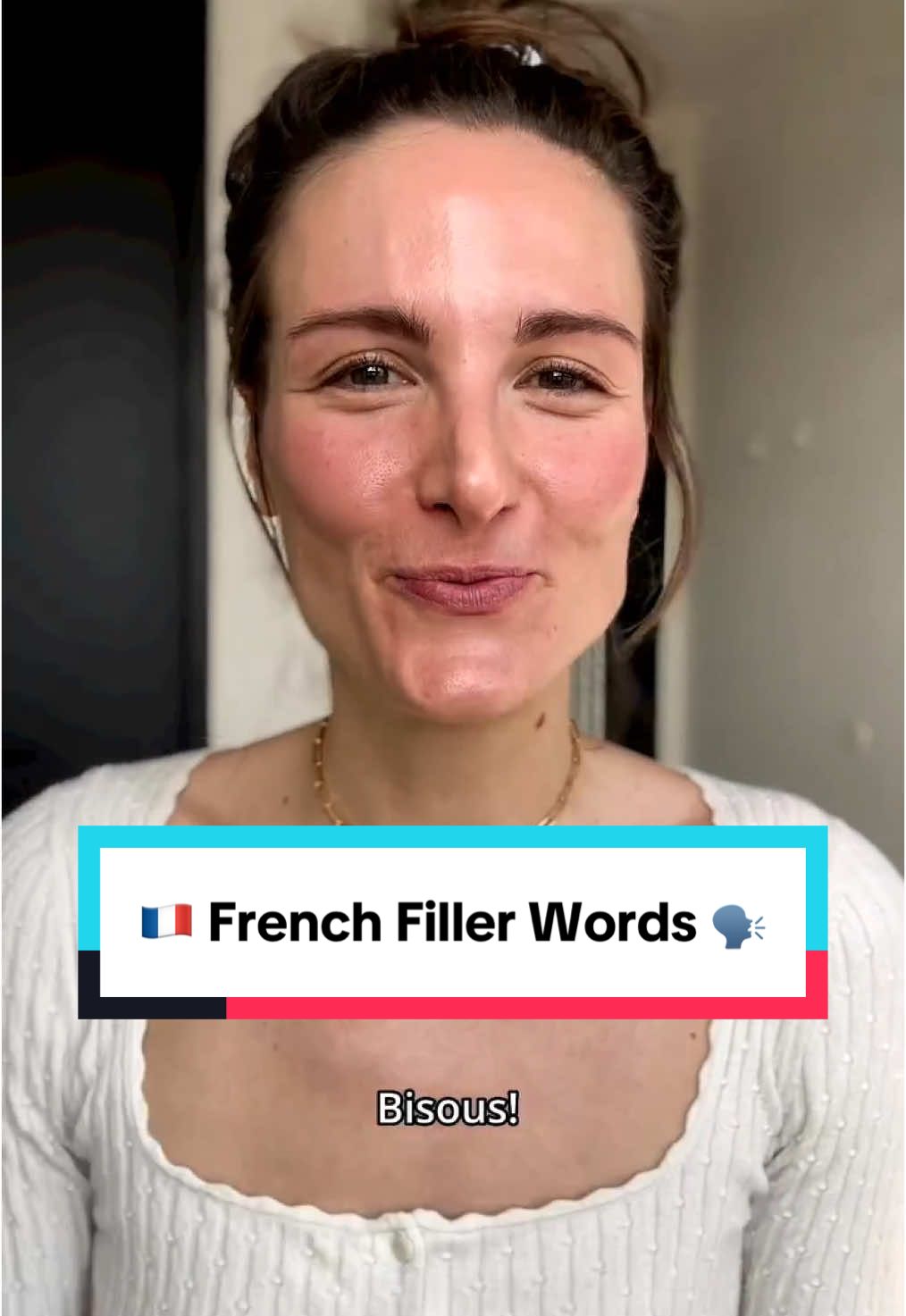 A post by @hellofrenchnyc on TikTok caption: 🇫🇷 French Filler Words! 🗣 “Euh bah ‘fin bref tu vois quoi?” = Um well anyway, you know? 🌀 EUH = the ultimate French “uh” (add a little puff of air for that native vibe) 😎 BAH = “well” or “duh” 👉 Bah oui = obviously 👉 Bah non = clearly not 📚 Want to sound more French? Learn French with my ebooks via link in bio! . . #learnfrench #frenchslang #frenchlanguage #frenchtips #french