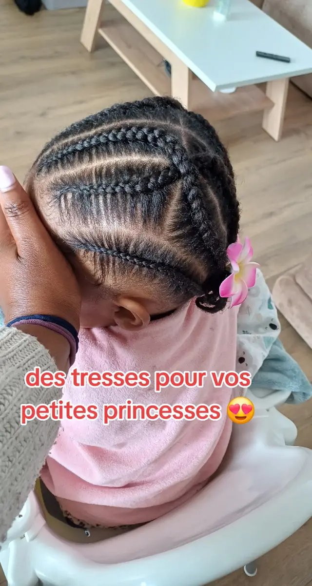 A post by @lafeuille81 on TikTok caption: coiffure à domicile,   pour  vos petites princesses d'amour, plus d'info en DM ! 