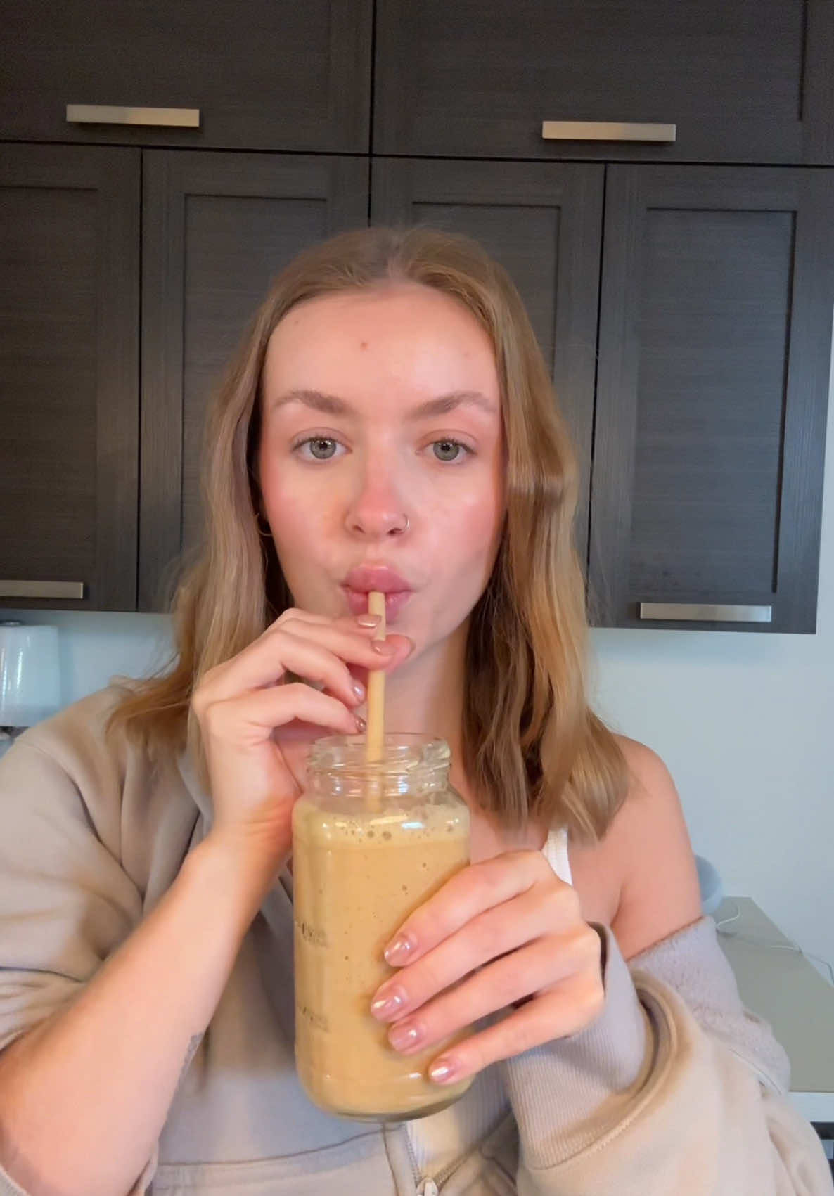 A post by @kikimlanglois on TikTok caption: GOOD MORNING  🤪 #coffee #drink #recipe #tik_tok 