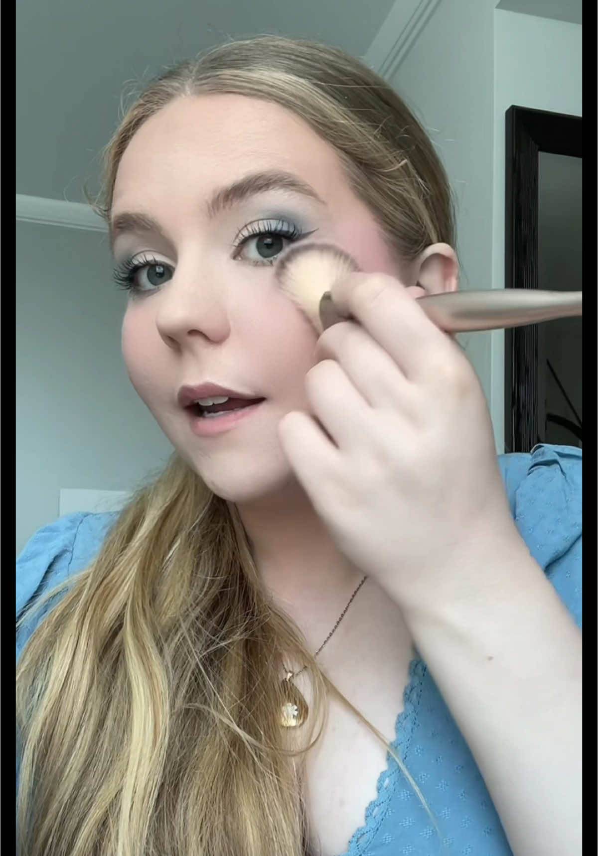 A post by @kendra_matthies on TikTok caption: TheBalm & Pretty Smart were at Premiere Orlando and I was so stoked!! This new blush I got from Pretty Smart is the prettiest pink blush of my dreams! I can’t wait to try this out more! 😍 @theBalm @Pretty Smart cosmetics @Premiere Beauty Shows  •••• #kendramatthies #premiereorlando #thebalmcosmetics #prettysmartcosmetics #thebalm #prettysmart #mua #MakeUpArtist 