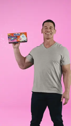 A post by @johncena on TikTok caption: You didn’t think strong could smell this sweet, did you? 💪 #HeftyHeftyHefty with @HeftyBrands #HeftyPartner