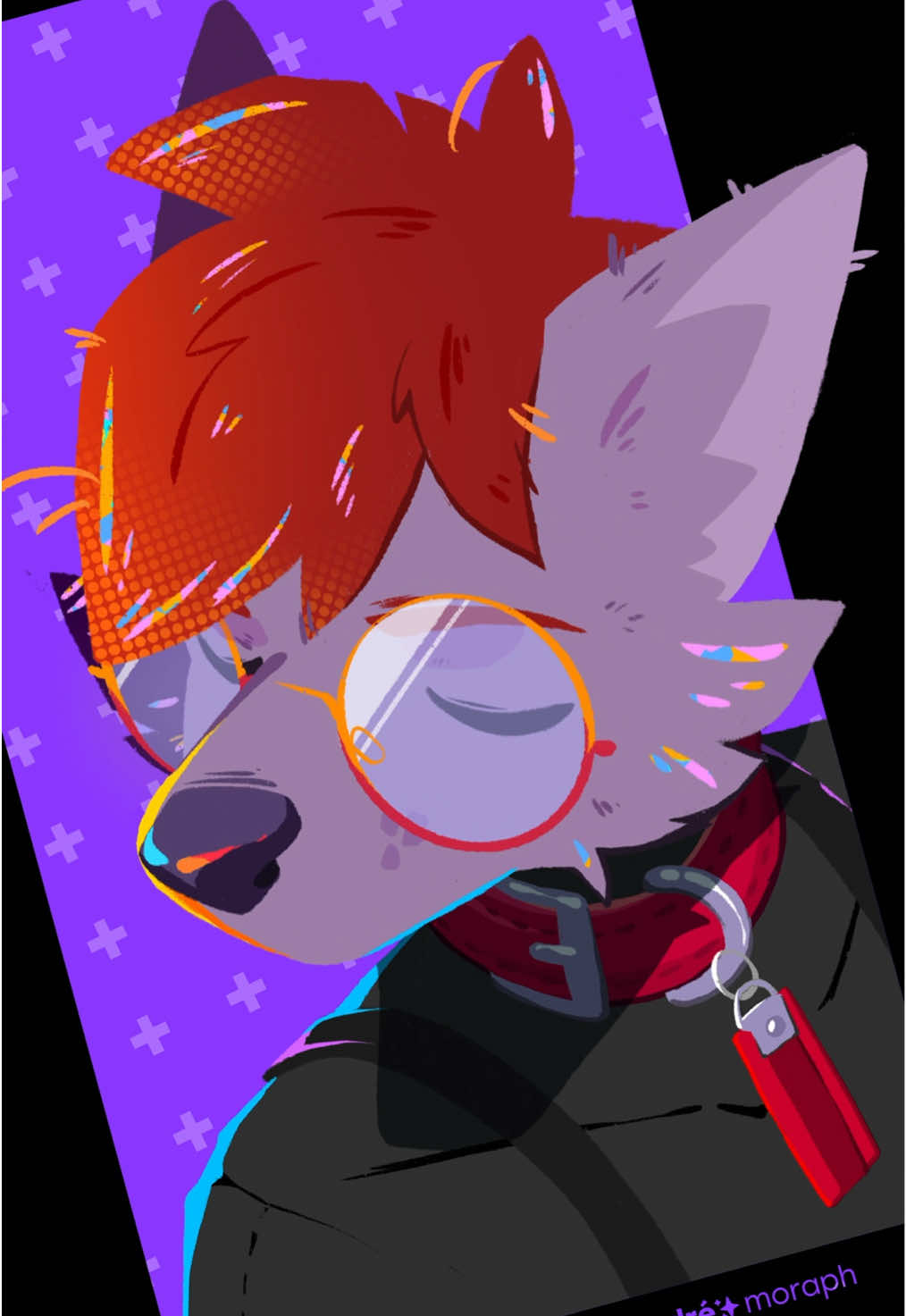 A post by @andre_moraph on TikTok caption: 🎧 V I B E 🌈✨ #Furry #Animation 