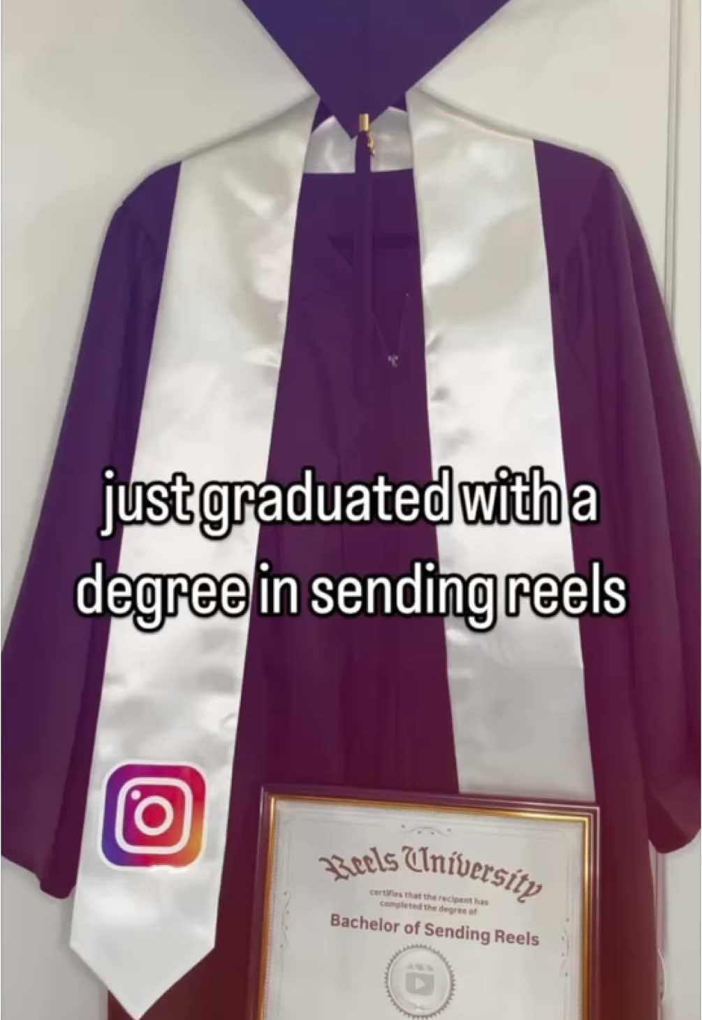 A post by @instagram on TikTok caption: graduation core 🎓🤓☝️