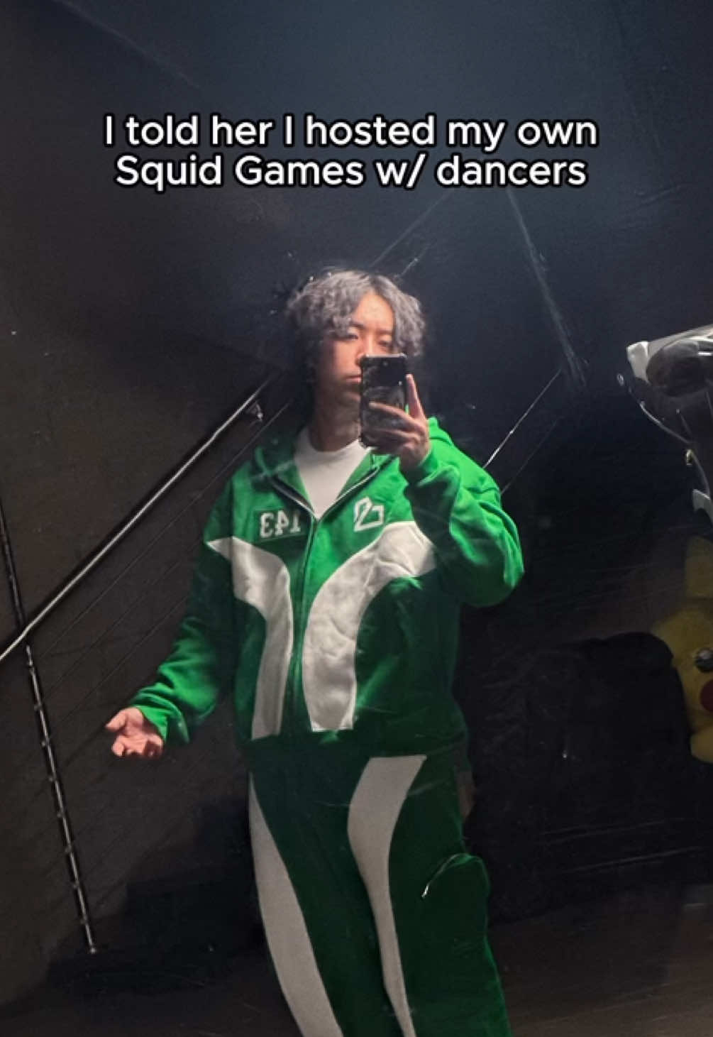 A post by @justmaiko on TikTok caption: 6 months pushing my vision to life, took a really big risk and it only has 100k views so far🥲 Go watch now!! #JustMaiko #SquidGame #ShluvGame