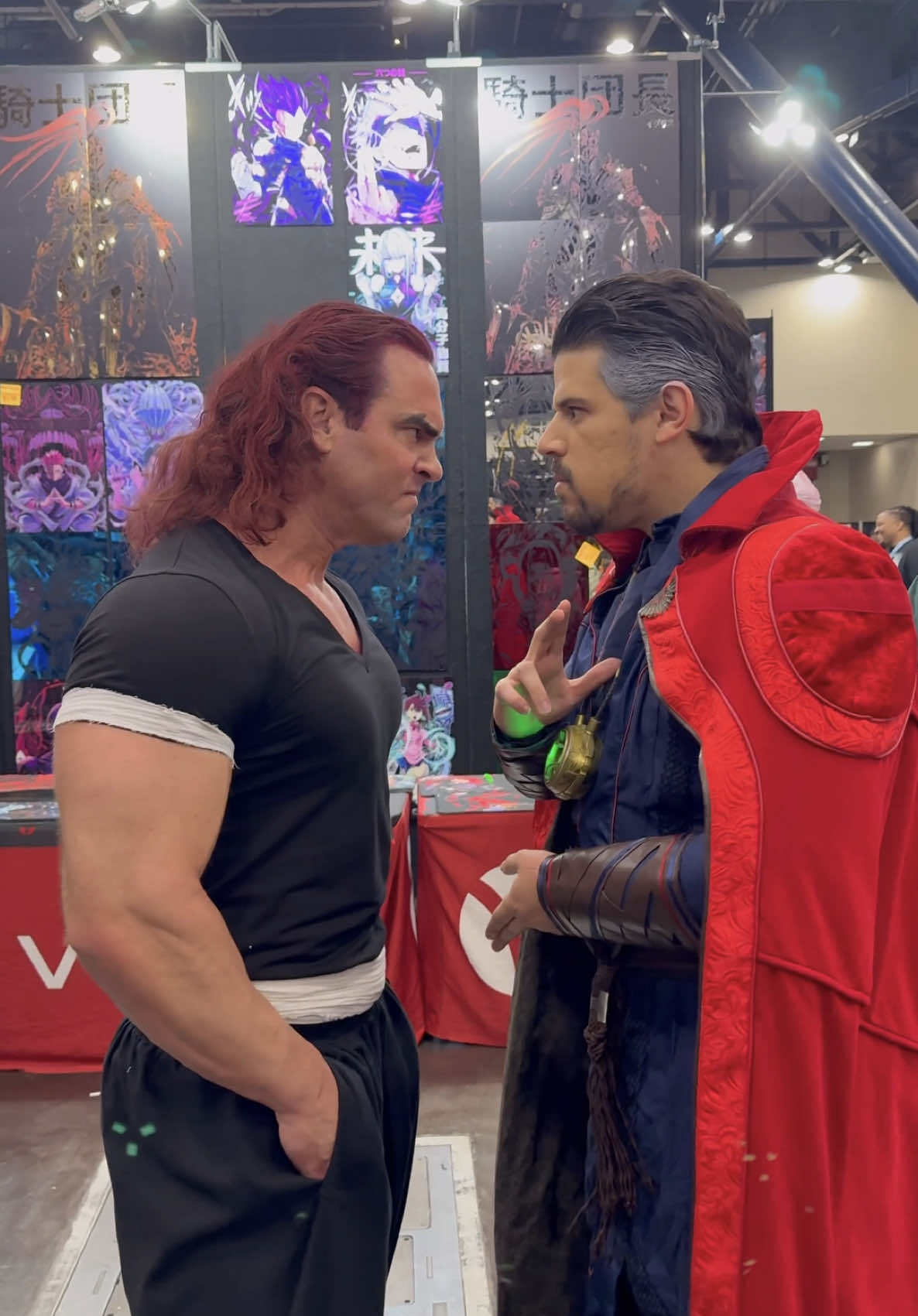 A post by @theloganchitwood on TikTok caption: Yujiro Hanma vs Dr. Strange 👹 @All_mighty_cosplay #yujirohanma #drstrange 
