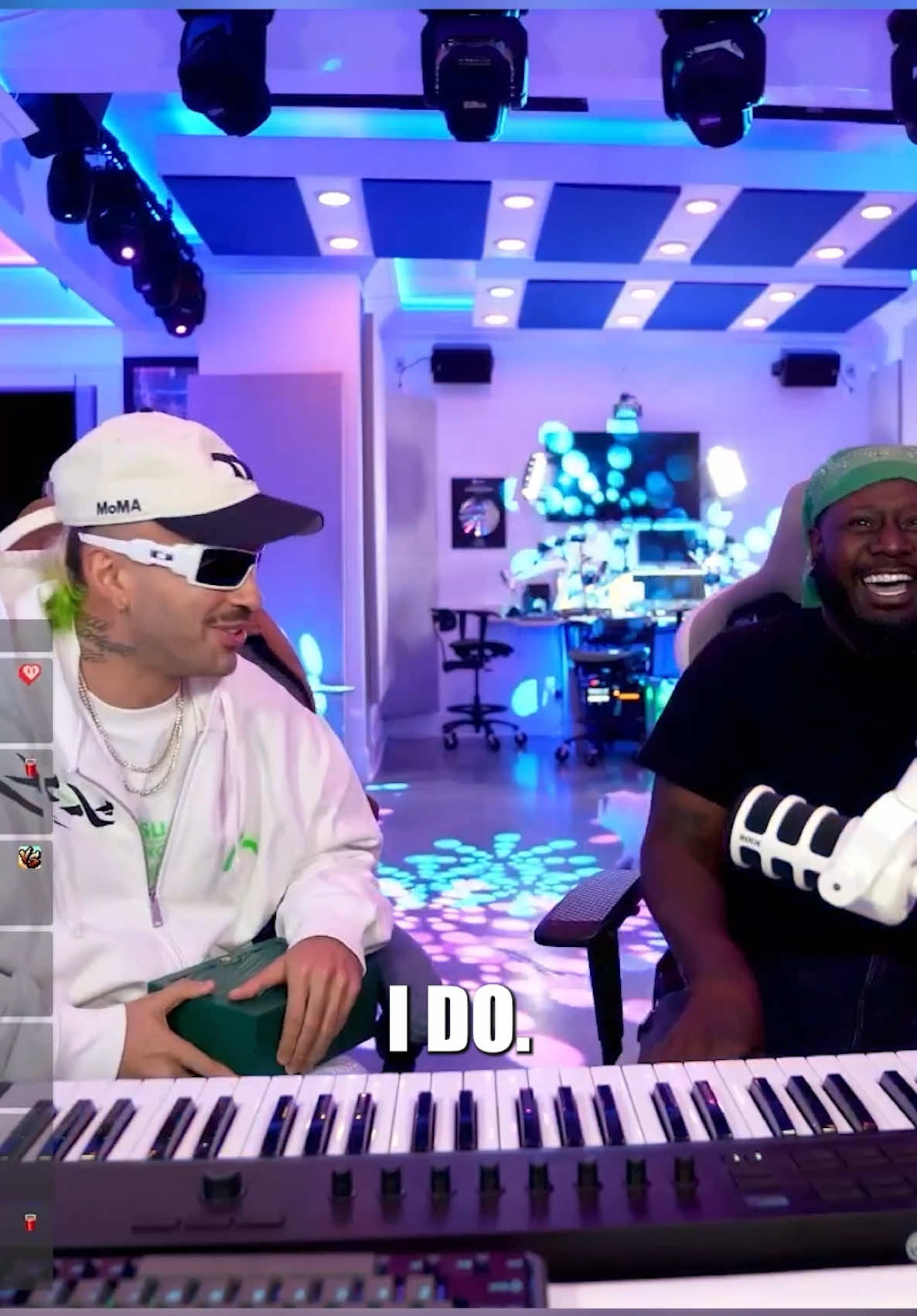 A post by @tpain on TikTok caption: When I heard @Feid was pulling up for a stream, I knew I had to get him something special. We found the original T-Pain Oakley shades so he can be dripped out for @Wiscansin Fest 😎🎉 We’re just 9 days away! Come see me and Feid perform somewhere in Wiscansin 🔥 Get tickets ➡️ www.wiscansin.co/tour