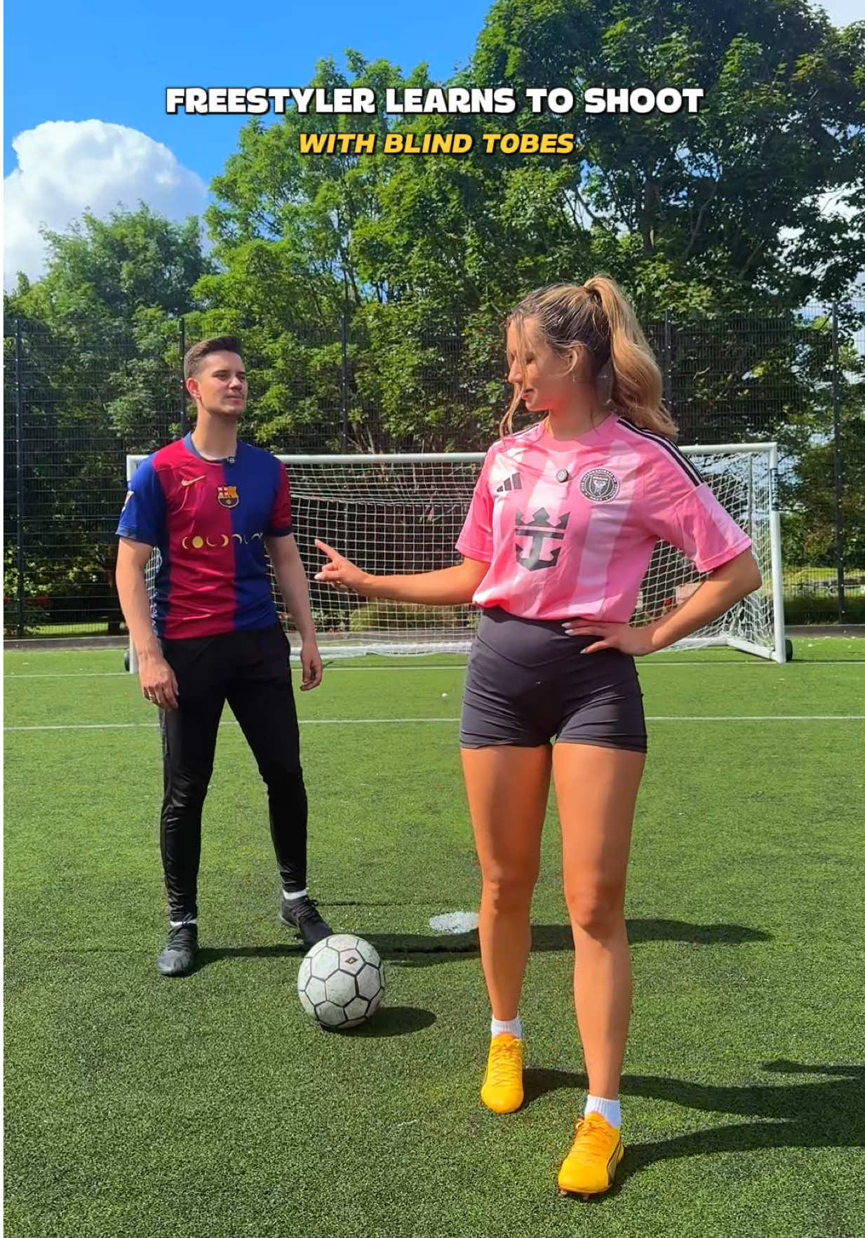A post by @lia.lewis on TikTok caption: Contact, direction, confidence ✅ #footballskills #topbins 