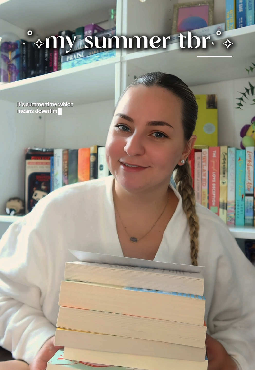 A post by @vvanessawenzl on TikTok caption: Honestly, my summer TBR is longer than this let's be real but what should I read first to get in the summer mood?! ☀️📚 #BookTok #SummerTBR #BooksOfTikTok #Bookish #currentlyreading #BookTok #lifestyleblogger 