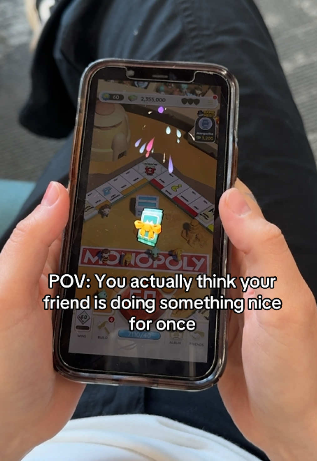 A post by @monopolygo on TikTok caption: If you could just answer a couple questions here please.